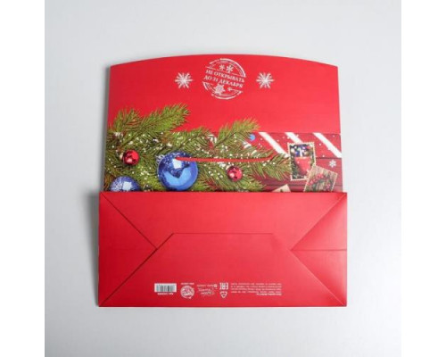 Пакет‒коробка «Новогодняя посылка», 28 × 20 × 13 см