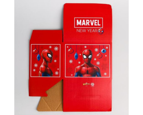 Коробка подарочная складная "Marvel. New year", Человек-паук, 20 × 15 × 14 см