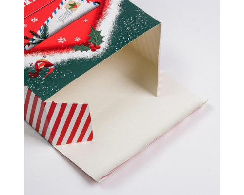 Коробка складная «Новогодняя почта», 22 × 30 × 10 см