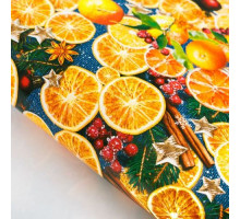 Бумага упаковочная глянцевая «Пряные мандарины», 70 × 100 см