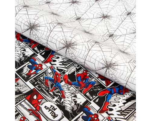 Бумага упаковочная глянцевая двусторонняя, Человек-паук, 60x90 см