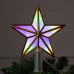 Светодиодная верхушка на ёлку «Звезда золотистая» 15 см, 10 LED, провод 2 метра, 220 В, свечение мульти