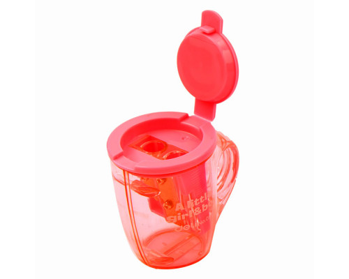Точилка DELI "Cup" пластиковая, 2 отверстия с контейнером, цвет Микс
