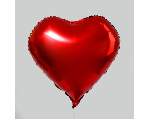 Шар фольгированный 18" «Сердце», цвет красный