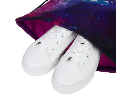 Мешок для обуви 420 х 340 мм Calligrata "Вперёд к знаниям", фиолетовый