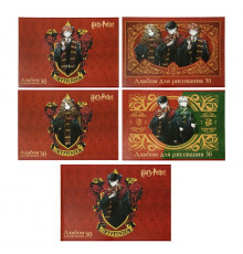 Альбом для рисования "Hatber",  А4, 30 листов, на скрепке, "Гарри Поттер", обложка мелованный картон, блок 100 г/м², МИКС