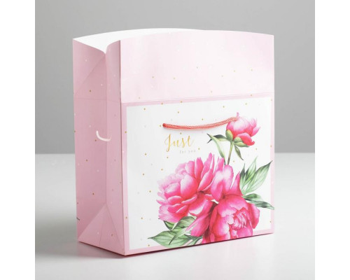 Пакет-коробка «Just for you», 23 × 18 × 11 см