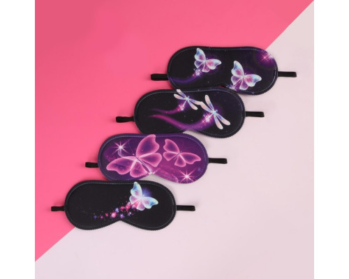 Маска для сна «Magic butterfly», 19,5 × 8,5 см, резинка одинарная, рисунок МИКС