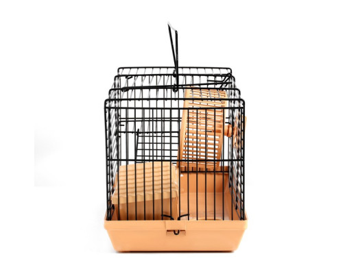 Клетка-мини для грызунов "Пижон" №2, укомплектованная, 27 х 15 х 16 см, бежевая