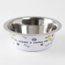 Миска металлическая для собаки «Ем, играю и снова ем», 350 мл, 13х4.5 см