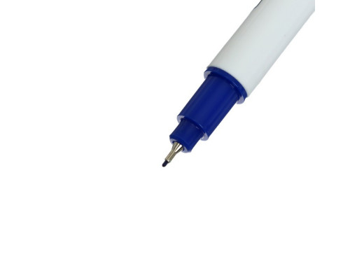 Ручка со стираемыми чернилами капилярная deVENTE, 0,5 мм и 3 мм, белый корпус, чернила синие