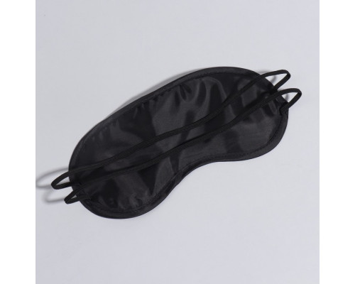 Маска для сна, двойная резинка, 18 × 8,5 см, цвет чёрный
