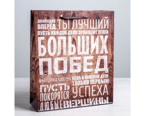 Пакет ламинированный вертикальный «Больших побед», MS 18 × 23 × 8 см