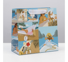 Пакет ламинированный квадратный «Круиз», 22 × 22 × 11 см