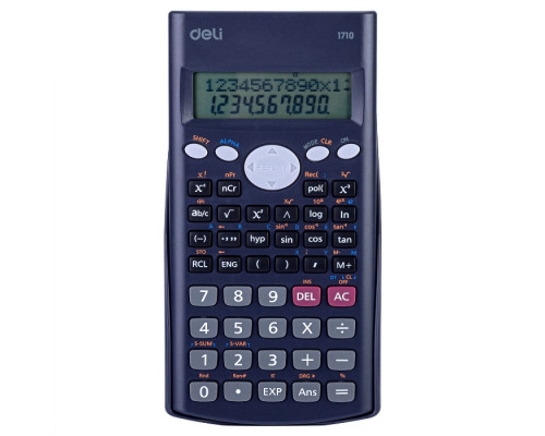 Калькулятор научный DELI 1710, 10+2 разрядов, 240 функций, 168х84х18 мм,темно синий