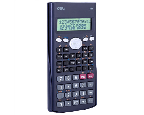 Калькулятор научный DELI 1710, 10+2 разрядов, 240 функций, 168х84х18 мм,темно синий