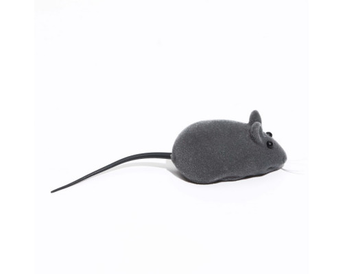 Мышь бархатная, 6 см, серая