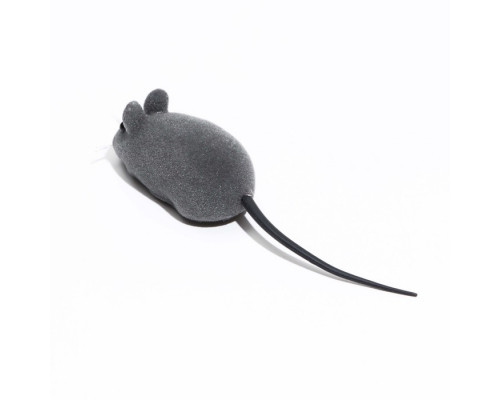 Мышь бархатная, 6 см, серая