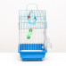Клетка для птиц укомплектованная 30 х 23 х 39 см, синяя