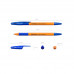 Набор ручек шариковых 3 штуки ErichKrause R-301 Orange Stick & Grip, узел 0.7 мм, чернила синие, резиновый упор, длина линии письма 1000 метров, европодвес