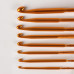 Набор двусторонних крючков для вязания, d = 1/2,3/4,5/6,7/8 мм, 13,5 см, 4 шт, цвет золотой