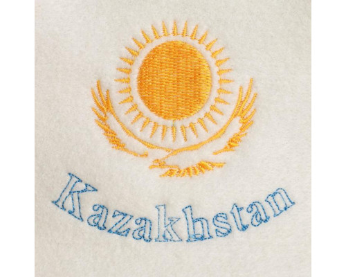 Шапка для бани с вышивкой "Kazakhstan"
