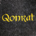 Шапка для бани с вышивкой "Qonrat" серая