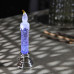 Светодиодная фигура «Свеча на ветру серебристая» 5 × 17 × 5 см, пластик, блёстки, батарейки AG10х3, свечение RGB
