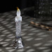 Светодиодная фигура «Свеча на ветру серебристая» 5 × 17 × 5 см, пластик, блёстки, батарейки AG10х3, свечение RGB