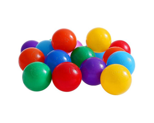 Шарики для сухого бассейна с рисунком, диаметр шара 7,5 см, набор 90 штук, разноцветные