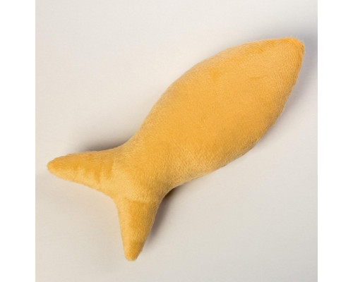 Лежанка с рыбкой, 45х35х11 см, жёлтый