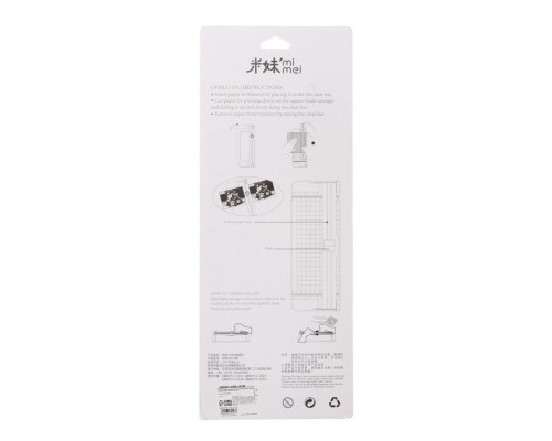 Роликовый резак для бумаги А4, до 3 листов, безопасное лезвие, длина реза 320 мм, в пакете, МИКС