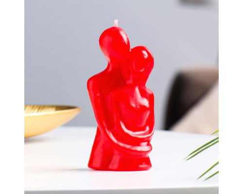Свеча фигурная "Влюбленные", 12 см, красная
