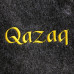 Шапка для бани с вышивкой "Qazaq" серая