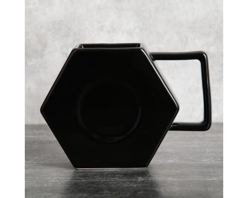 Кружка керамическая Zabey, 550 мл, цвет чёрный