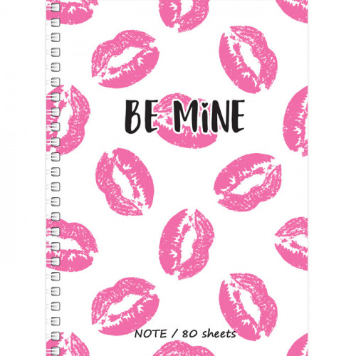 Записная книжка "BG", 80л, А6, клетка, ламинация, твёрдая обложка, на гребне, серия "Будь моим"