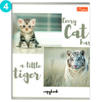 Тетрадь общая, 36 листов, Kitten & Tiger, клетка