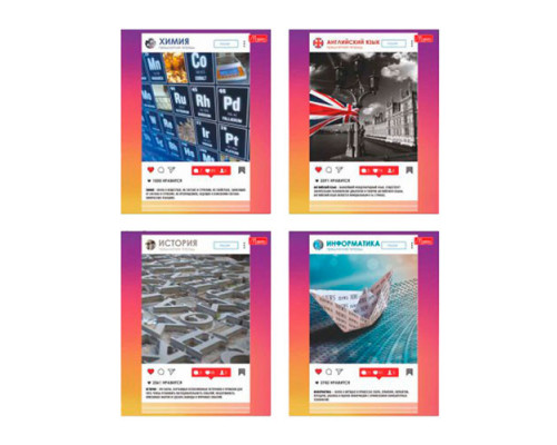Комплект предметных тетрадей "Thematic Instagram", 24 листа