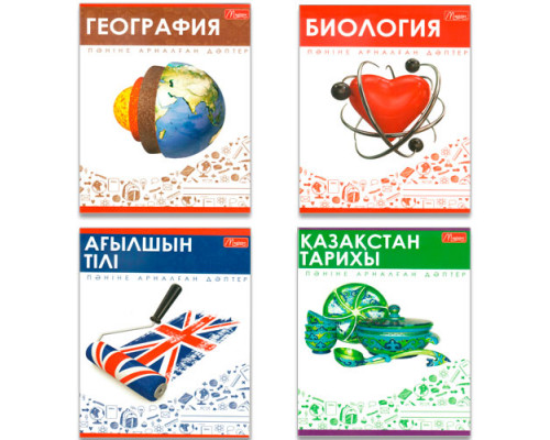Комплект предметных тетрадей "Thematic White-KZ", 24 листа (на казахском языке)