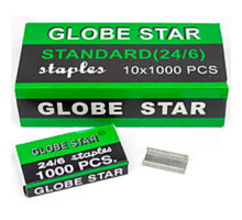Скобы для степлера, GLOBE STAR, №24/6, 1000 штук