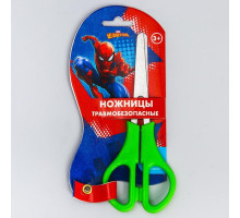 Ножницы детские 12 см, безопасные, пластиковые ручки, Человек-Паук, МИКС