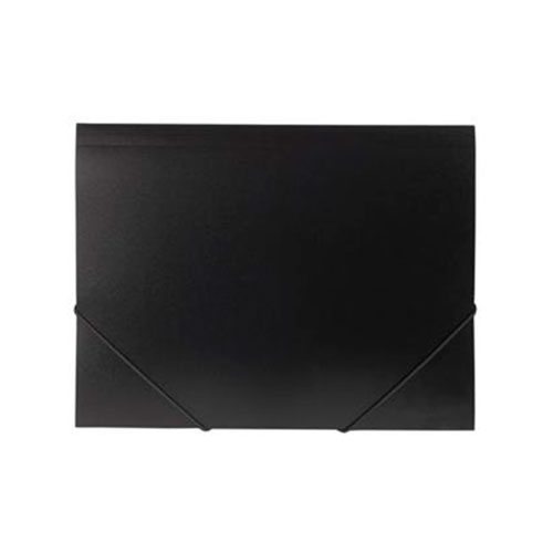 Папка пластиковая "Hatber", А4, 500мкм, на резинке, серия "Standard", цвет чёрный