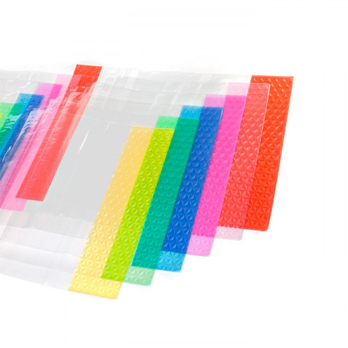 Обложка гелевая для учебников универсальные, 45,5 х 23,2 мм, 90 мкр., цвета Микс