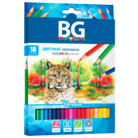 Карандаши "BG", 18 цветов, серия "Forester", в картонной упаковке