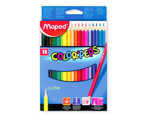 Карандаши цветные "COLOR' PEPS", 18 цветов, Maped