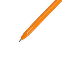 Ручка шариковая 0,7 мм, зеленая, корпус оранжевый с зеленым колпачком