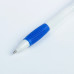 Ручка шариковая, автоматическая, 0,7 мм, корпус белый с резиновым держателем, стержень синий