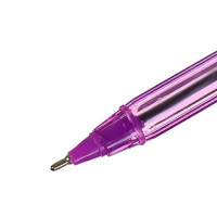 Ручка шариковая 0,5мм синяя, корпус МИКС тонированный, масляные чернила