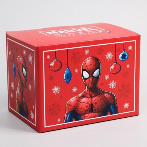 Коробка подарочная складная Marvel. New year, Человек-паук, 20 × 15 × 14 см