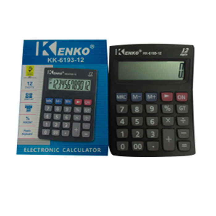 Калькулятор настольный Kenko, KК - 6193 - 12, 12-разрядный, чёрный